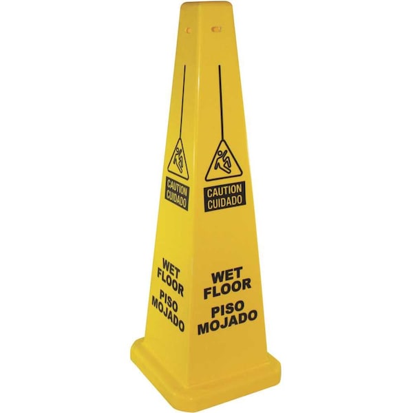 36 in. English/Spanish Caution Wet Floor Safety Sign
